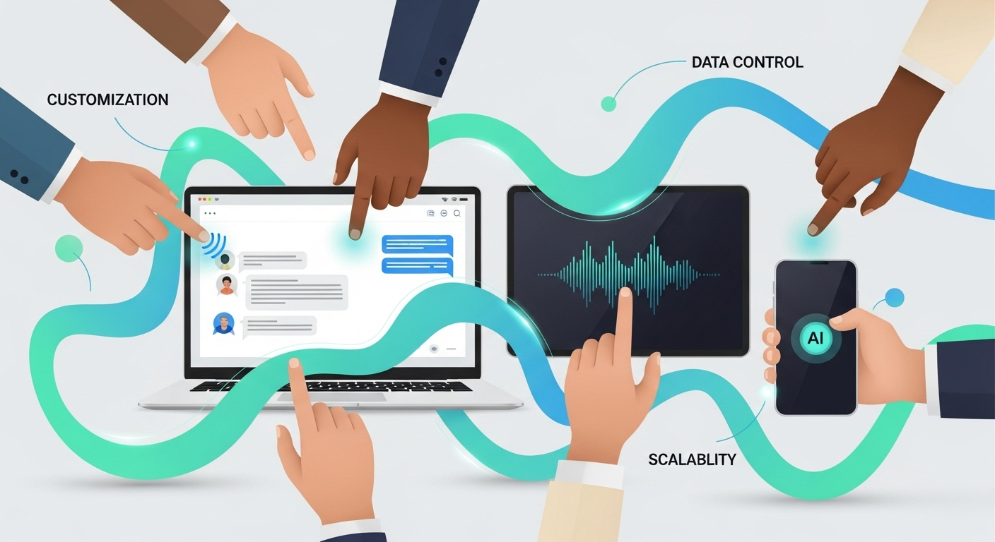 Dibujo de manos sosteniendo un hilo en comun